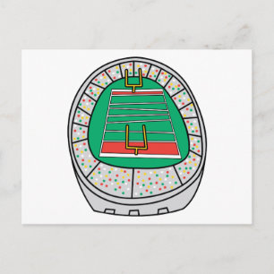 Postal gráfico de estadio de fútbol
