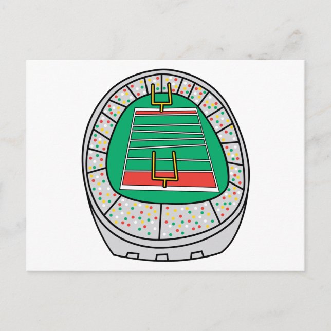 Postal gráfico de estadio de fútbol (Anverso)