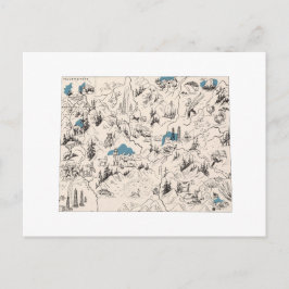 Postal Gráfico de estado antiguo del mapa de imagen de ép