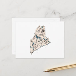 Postal Gráfico de estado antiguo del mapa de imágenes de