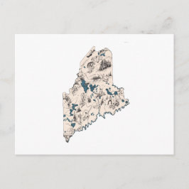 Postal Gráfico de estado antiguo del mapa de imágenes de