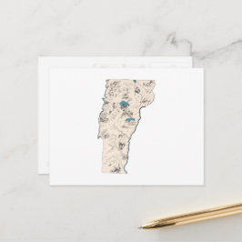 Postal Gráfico de estado antiguo del mapa de imágenes de 