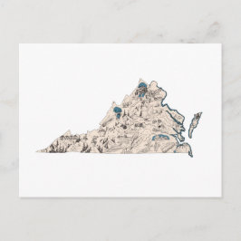 Postal Gráfico de estado antiguo del mapa de imágenes de