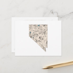 Postal Gráfico de estado antiguo del mapa de imágenes de 