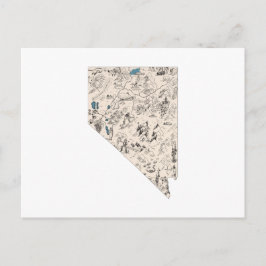 Postal Gráfico de estado antiguo del mapa de imágenes de