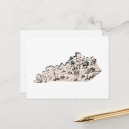 Postal Gráfico de estado antiguo del mapa de imágenes de