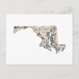 Postal Gráfico de estado antiguo del mapa de imágenes de