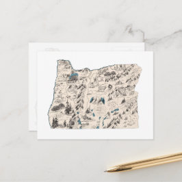 Postal Gráfico de estado antiguo del mapa de imágenes de