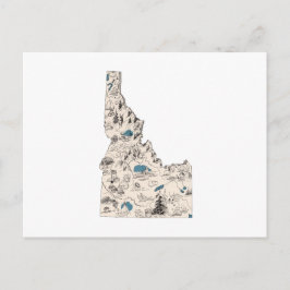 Postal Gráfico de estado antiguo del mapa de imágenes de