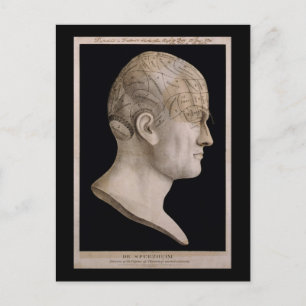 Postal Gráfico de frenología del Dr. Spurzheim