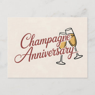 Postal Gráfico de guión de celebración de aniversario de