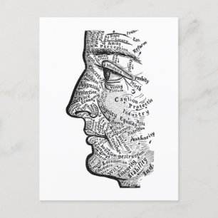 Postal "Gráfico de la cara"