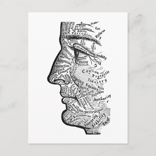 Postal "Gráfico de la cara" (Anverso)