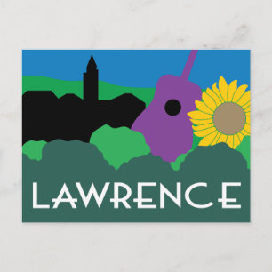 Postal Gráfico de Lawrence Kansas