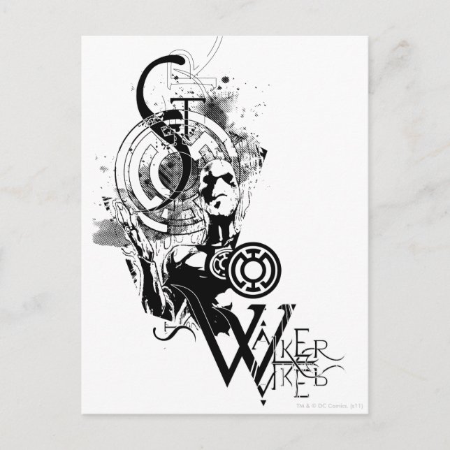 Postal Gráfico de linterna azul 2 (Anverso)