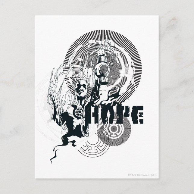 Postal Gráfico de linterna azul 4 (Anverso)