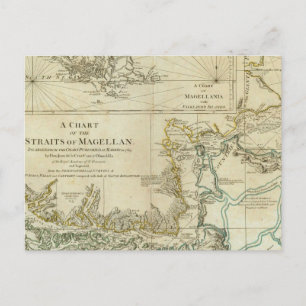 Postal Gráfico De Los Estrechos De Magallanes
