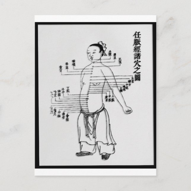 Postal Gráfico de medicina china (Anverso)