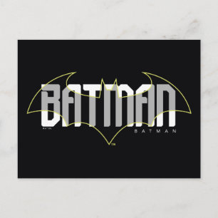 Postal Gráfico de nombre de alta tecnología de Batman