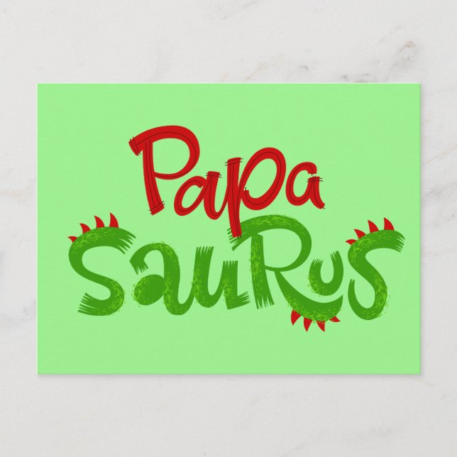Postal Gráfico de Papa Saurus (Anverso)