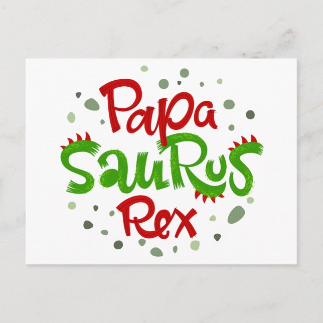 Postal Gráfico de Papa Saurus Rex (Anverso)