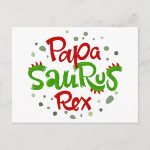 Postal Gráfico de Papa Saurus Rex