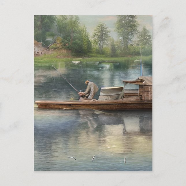 Postal Gráfico de pesca (Anverso)