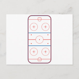 Postal gráfico de pista de hockey sobre hielo