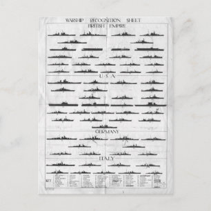 Postal Gráfico de reconocimiento de buques de guerra de l
