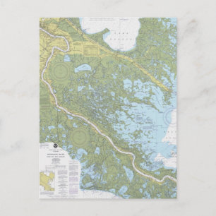 Postal Gráfico de Río Misisipi-Venecia a Nueva Orleans