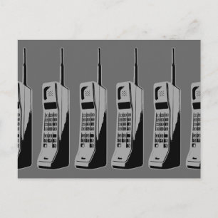 Postal Gráfico de Teléfono Móvil Retro