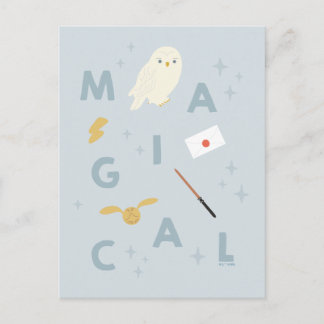 Postal Gráfico de tipografía "mágica" de Hedwigh