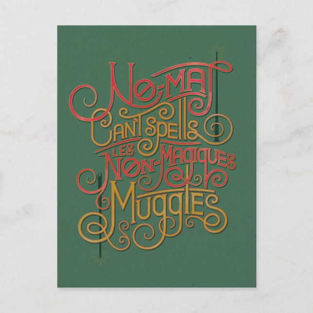 Postal Gráfico de traducciones localizadas MUGGLE™ (Anverso)
