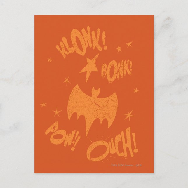 Postal Gráfico del símbolo KLONK POW Bat (Anverso)