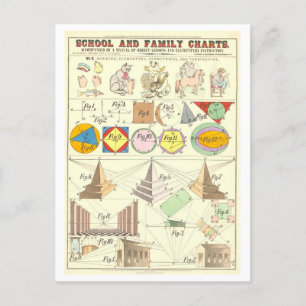 Postal Gráfico educativo para tres tipos de dibujo