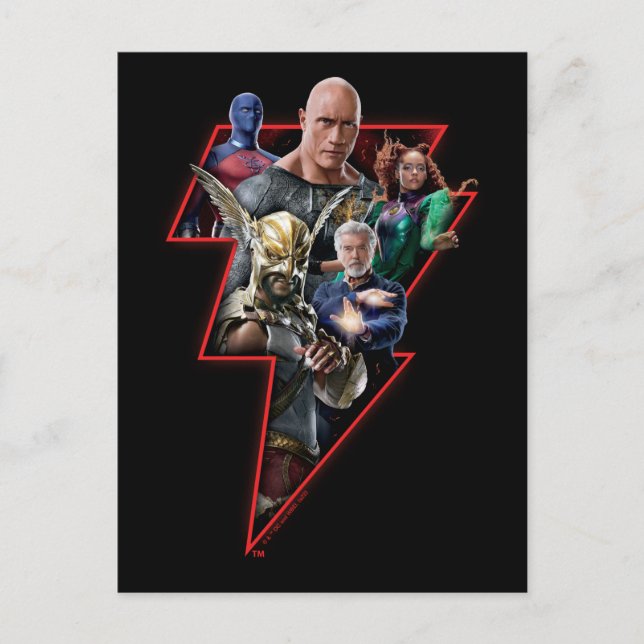 Postal Gráfico Lightning del grupo Black Adam (Anverso)