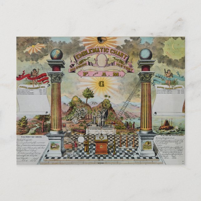 Postal Gráfico masónico 2 (Anverso)