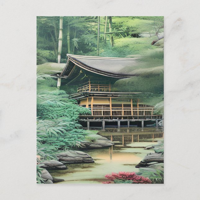 Postal Gráfico paisajístico de Japón (Anverso)