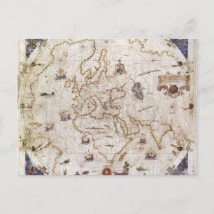 Postal Gráfico portolano del mundo   1519