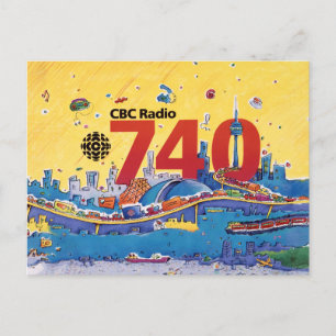 Postal Gráfico promocional de CBC Radio 740 - 1980