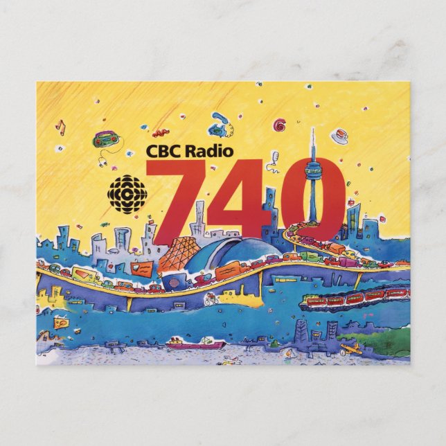 Postal Gráfico promocional de CBC Radio 740 - 1980 (Anverso)