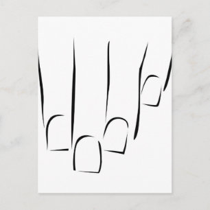 Postal Gráfico que muestra cuidado de uñas o manicura