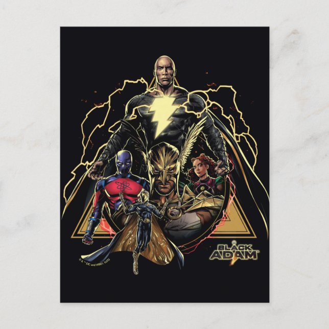 Postal Gráfico triangular Black Adam (Anverso)