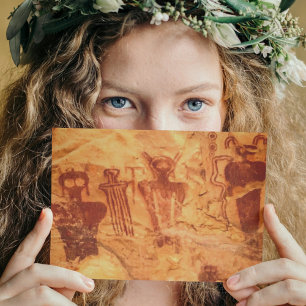 Postal Gráfico Utah de Arte de Rock del Cañón Sego