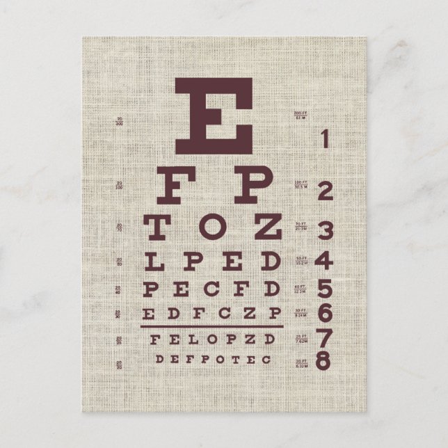 Postal Gráfico visual vintage en Burlap (Anverso)