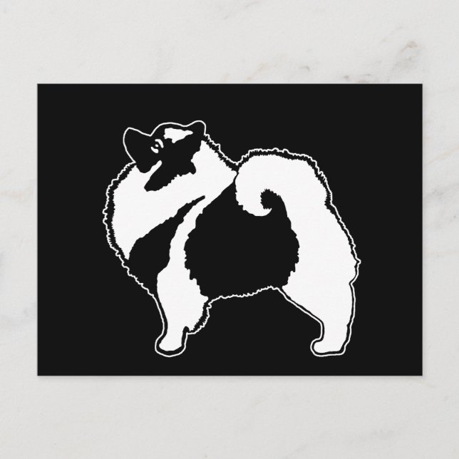 Postal Gráficos de Keeshond - Arte de perro original lind (Anverso)