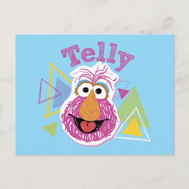 Postal Gráficos Divertidos de Telly Monster (Anverso)