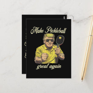 Postal Gráficos Divertidos para Amantes de Pickleball Pel