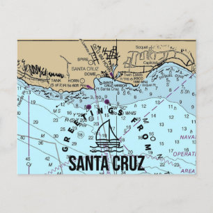 Postal Gráficos Náuticos De Santa Cruz