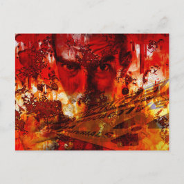 Postal Grafiti de Cara Roja